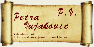 Petra Vujaković vizit kartica